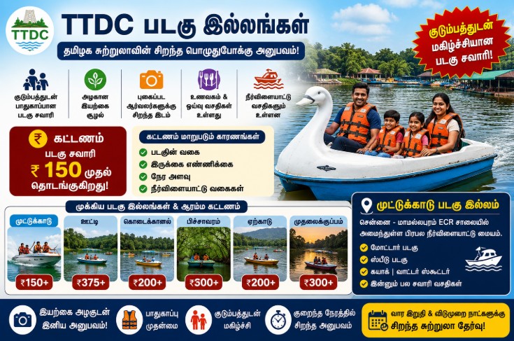 குடும்பத்துடன் மகிழ்ச்சியான படகு சவாரி