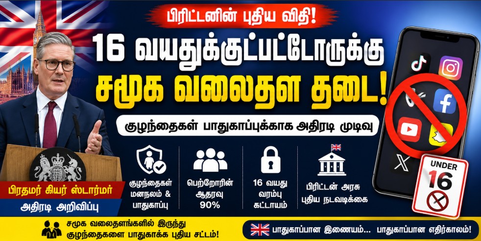 16 வயதுக்குட்பட்ட குழந்தைகளுக்கு சமூக வலைதளங்களுக்கு தடை: பிரிட்டன் பிரதமர் அதிரடி அறிவிப்பு